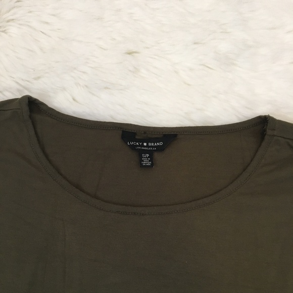 Lucky Brand Green Flutter Sleeve T-Shirt Dress S - Picture 2 of 6